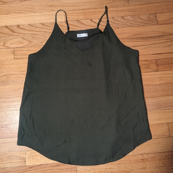 $4 LARGE V Neck Spaghetti Strap Tank Tops Dressy Casual Camisole Blouses Sleeve - Picture 2 of 7